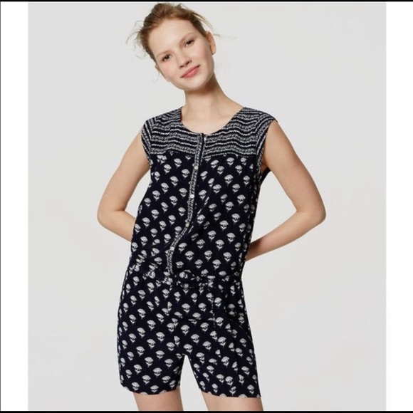 Loft Floral Flutter Romper - Picture 2 of 2